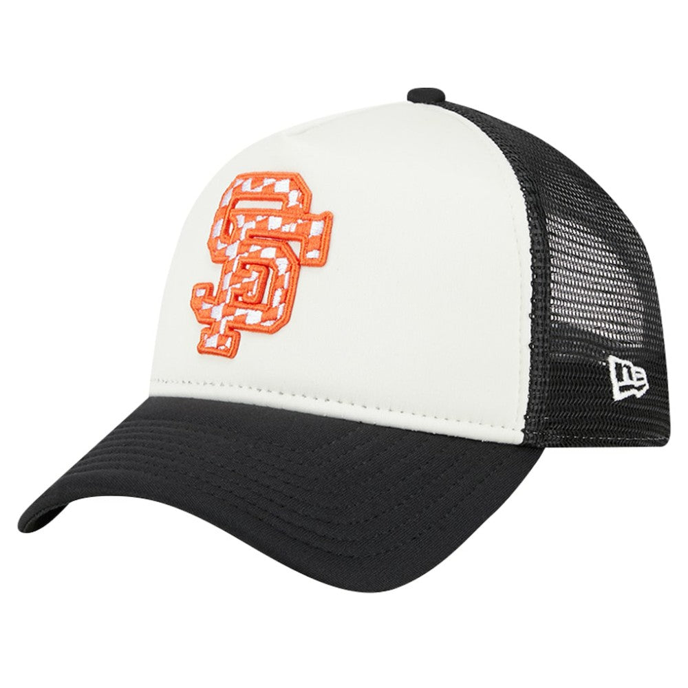 San Francisco Giants New Era Checkered Flag A-Frame Trucker 9FORTY Adjustable Hat Discount