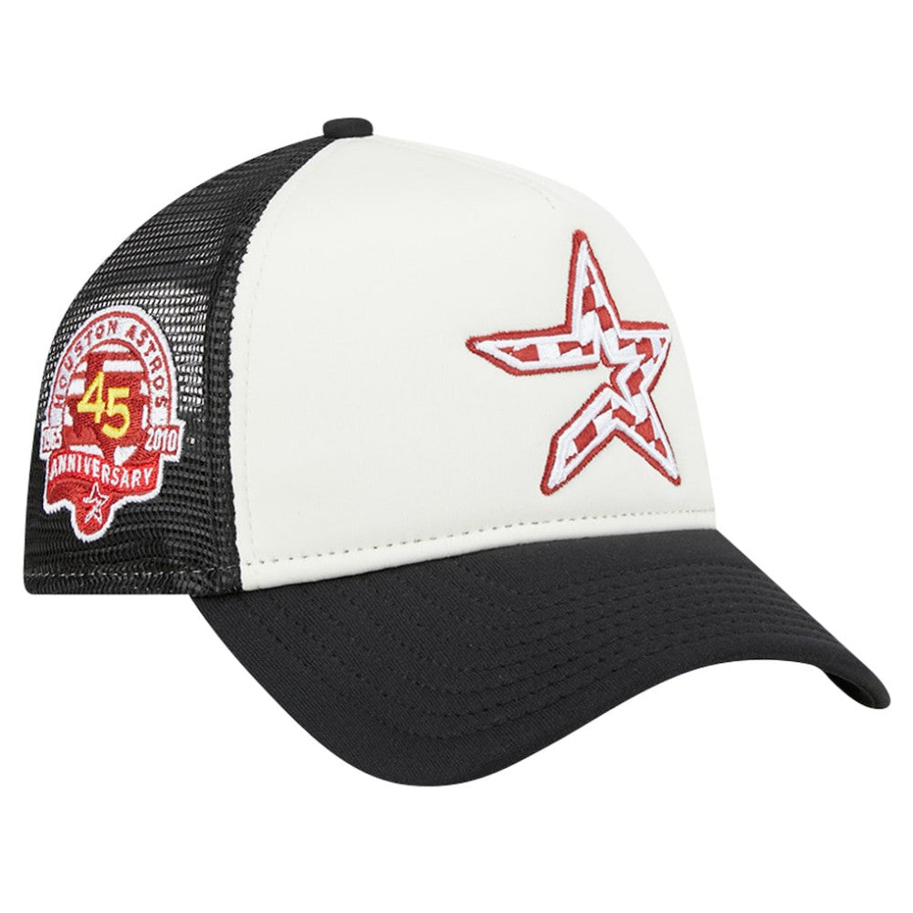 Houston Astros New Era Checkered Flag A-Frame Trucker 9FORTY Adjustable Hat Discount