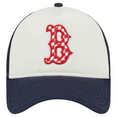 Boston Red Sox New Era Checkered Flag A-Frame Trucker 9FORTY Adjustable Hat for sale