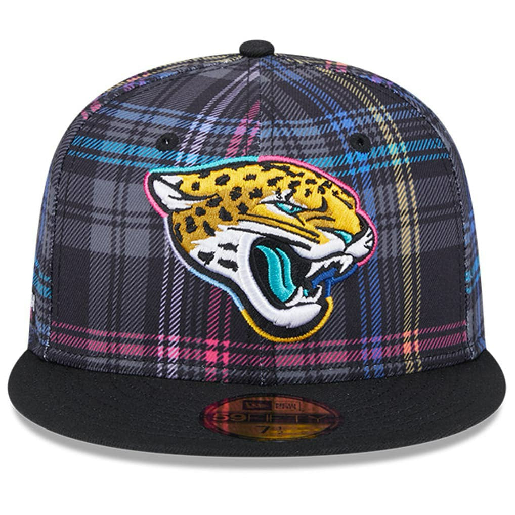 Jacksonville Jaguars New Era 2024 NFL Crucial Catch Plaid 59FIFTY Fitted Hat - Black - NFL