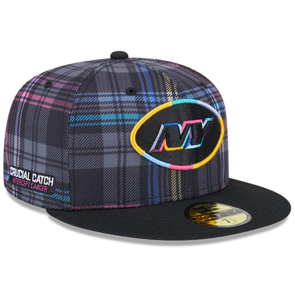 New York Jets New Era 2024 NFL Crucial Catch Plaid 59FIFTY Fitted Hat - Black - NFL