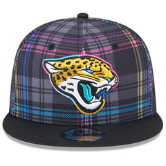 Jacksonville Jaguars New Era 2024 NFL Crucial Catch Plaid 9FIFTY Snapback Hat - Black - NFL