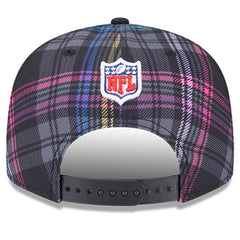 Jacksonville Jaguars New Era 2024 NFL Crucial Catch Plaid 9FIFTY Snapback Hat - Black - NFL