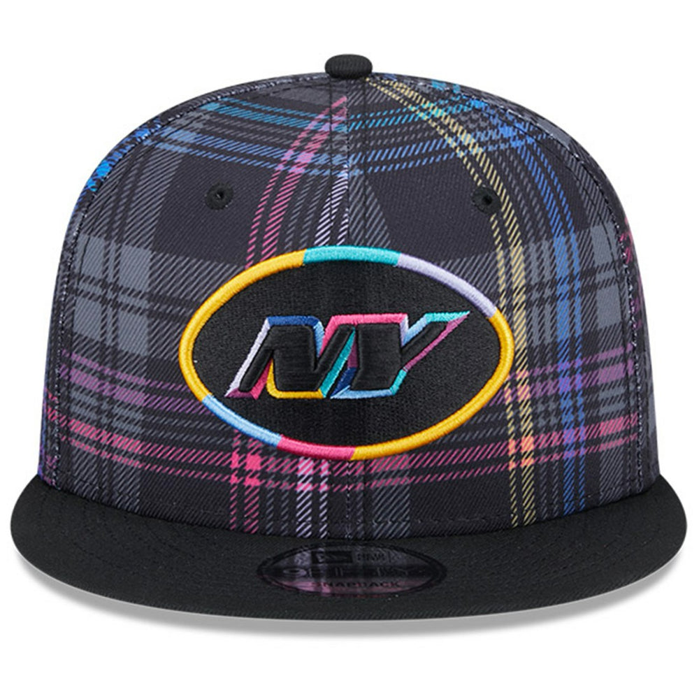 New York Jets New Era 2024 NFL Crucial Catch Plaid 9FIFTY Snapback Hat - Black - NFL