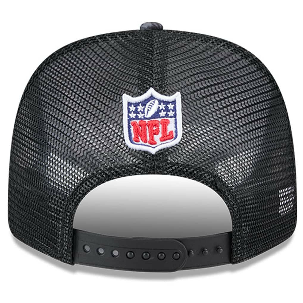 Jacksonville Jaguars New Era 2024 NFL Crucial Catch Plaid 9SEVENTY Trucker Snapback Hat - Black - NFL