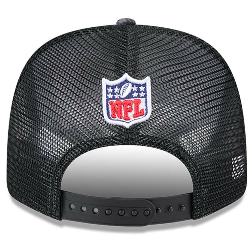 Jacksonville Jaguars New Era 2024 NFL Crucial Catch Plaid 9SEVENTY Trucker Snapback Hat - Black - NFL