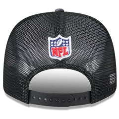 Jacksonville Jaguars New Era 2024 NFL Crucial Catch Plaid 9SEVENTY Trucker Snapback Hat - Black - NFL