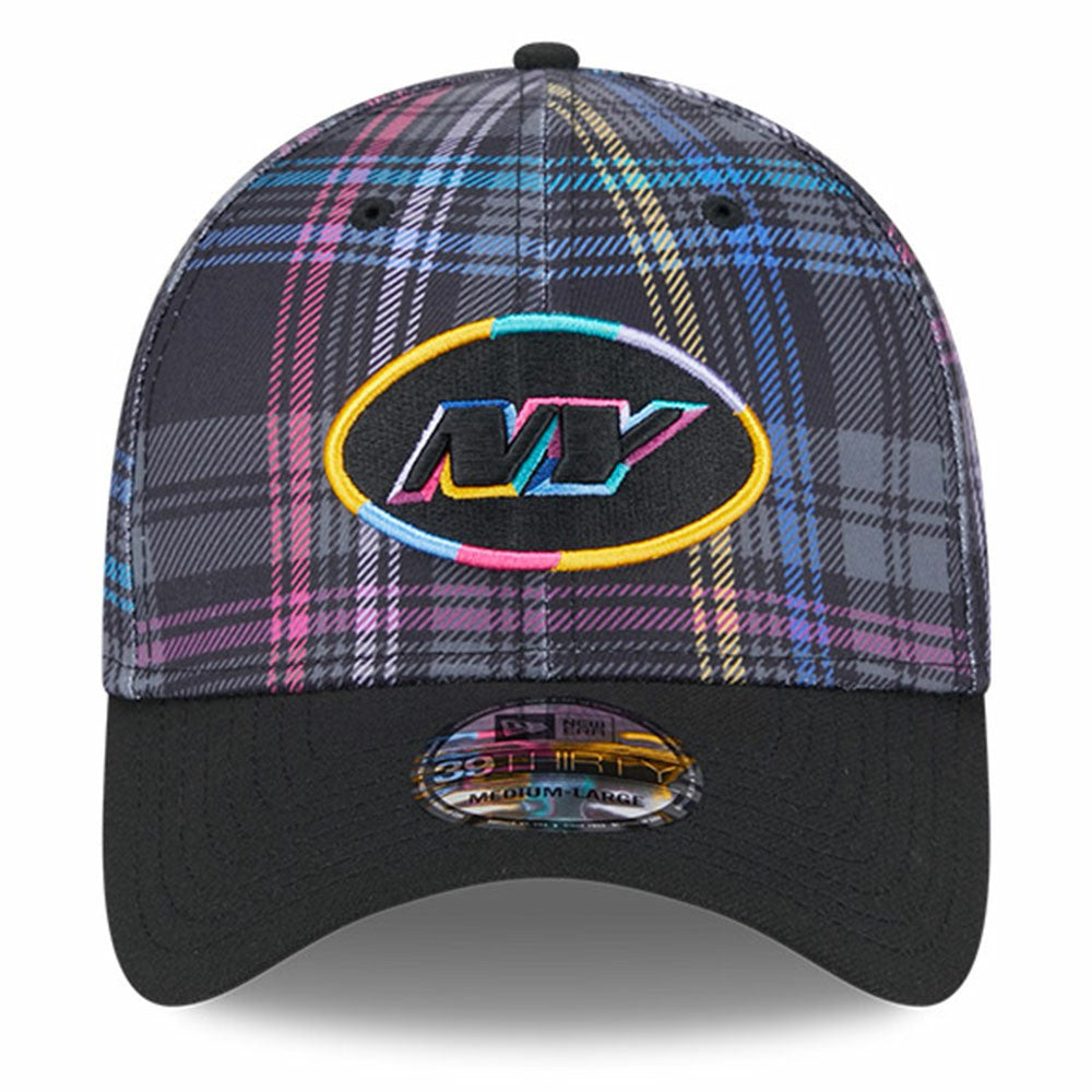 New York Jets New Era 2024 NFL Crucial Catch Plaid 39THIRTY Flex Hat - Black - NFL
