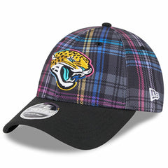 Jacksonville Jaguars New Era 2024 NFL Crucial Catch Plaid 9FORTY Adjustable Hat - Black - NFL
