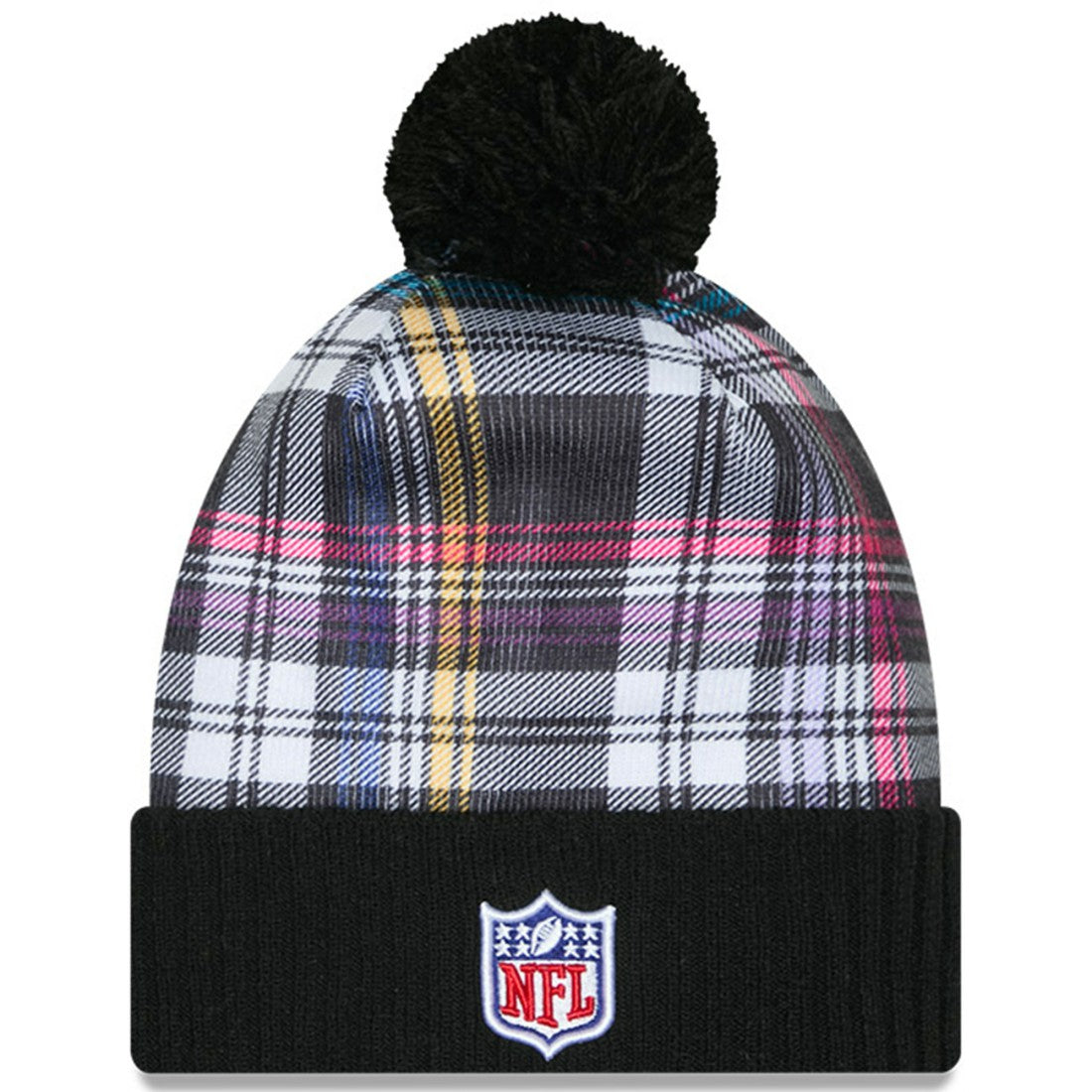 New York Jets New Era 2024 NFL Crucial Catch Cuffed Knit Hat with Pom - Black - NFL