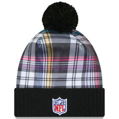 New York Jets New Era 2024 NFL Crucial Catch Cuffed Knit Hat with Pom - Black - NFL