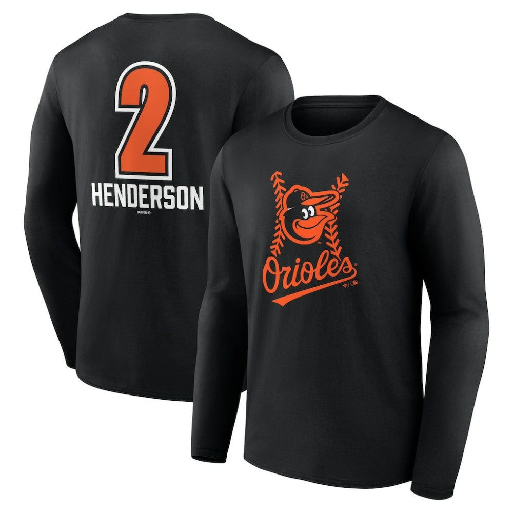 Gunnar Henderson Baltimore Orioles Fastball Player Name & Number Long Sleeve T-Shirt for sale