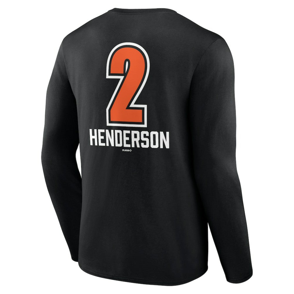 Gunnar Henderson Baltimore Orioles Fastball Player Name & Number Long Sleeve T-Shirt for sale