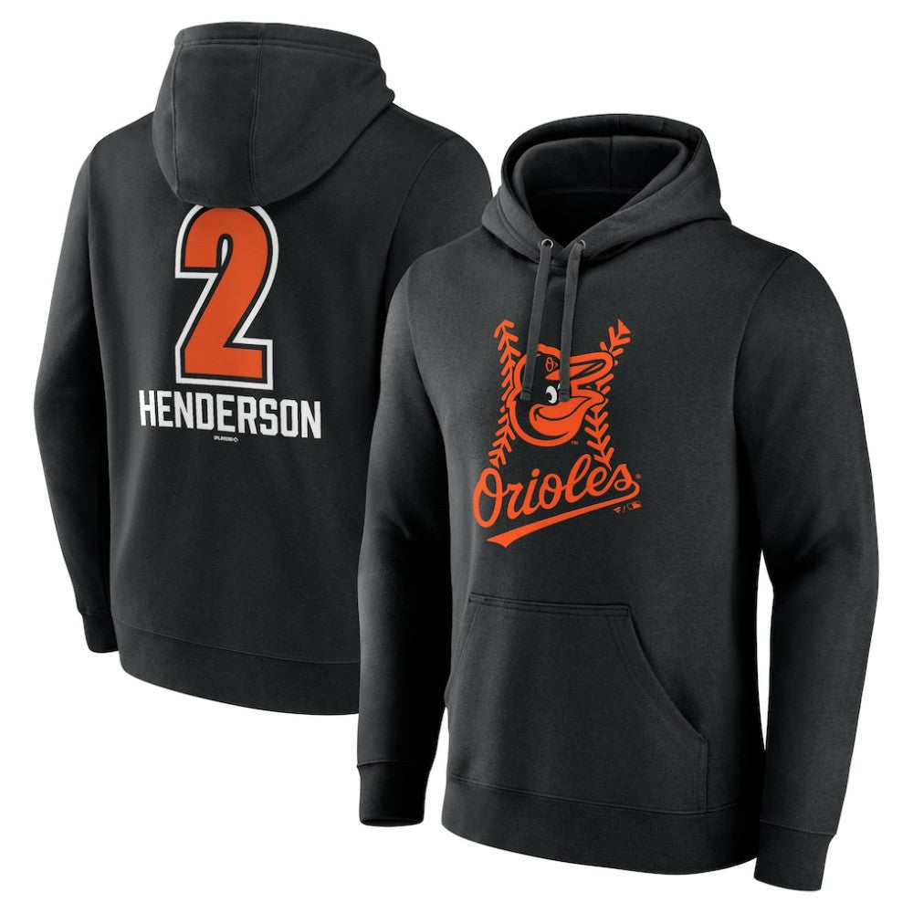 Gunnar Henderson Baltimore Orioles Fastball Player Name & Number Pullover Hoodie Outlet