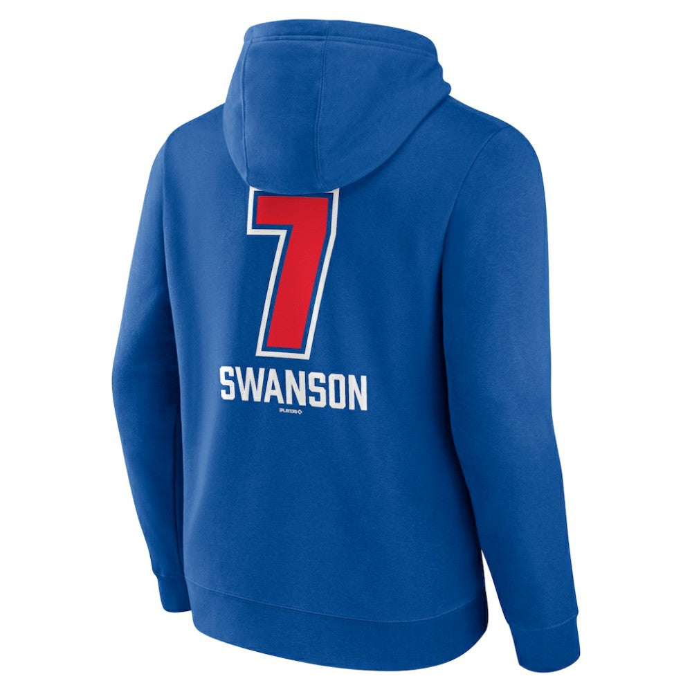 Dansby Swanson Chicago Cubs Fastball Player Name & Number Pullover Hoodie Discount