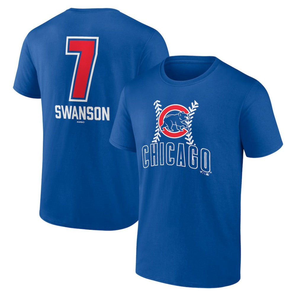 Dansby Swanson Chicago Cubs Fastball Player Name & Number T-Shirt Discount