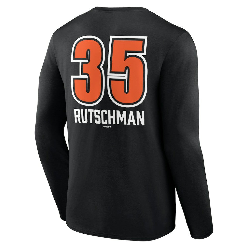 Adley Rutschman Baltimore Orioles Fastball Player Name & Number Long Sleeve T-Shirt Sale
