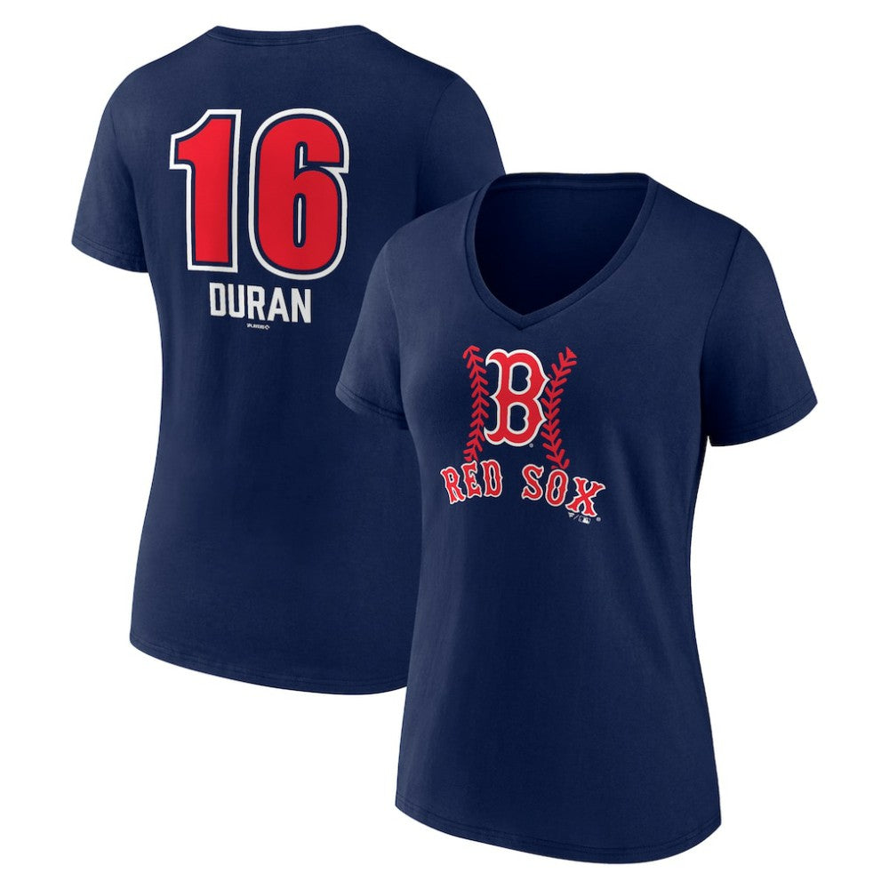 Jarren Duran Boston Red Sox Women's Fastball Player Name & Number V-Neck T-Shirt for sale