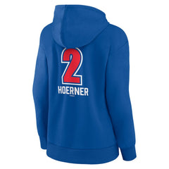 Nico Hoerner Chicago Cubs Women's Fastball Player Name & Number Pullover Hoodie for sale