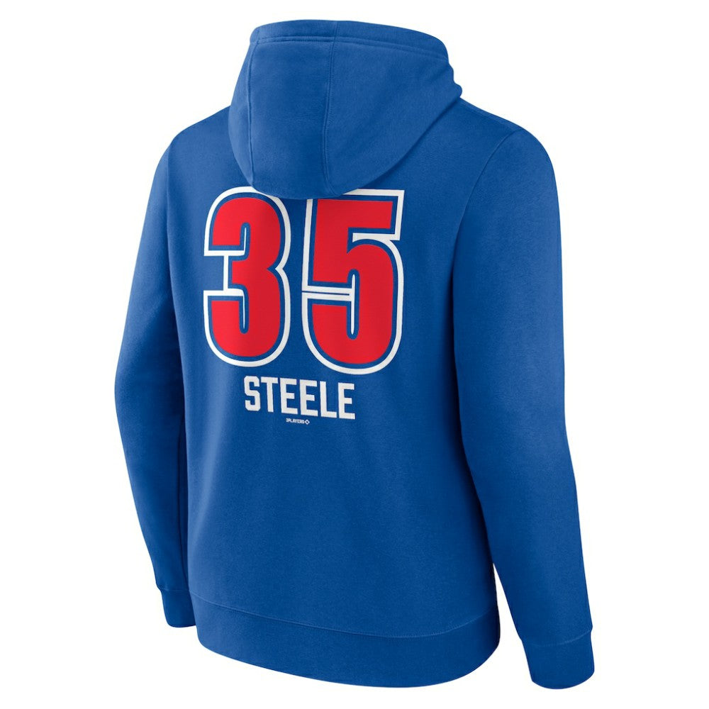Justin Steele Chicago Cubs Fastball Player Name & Number Pullover Hoodie for sale