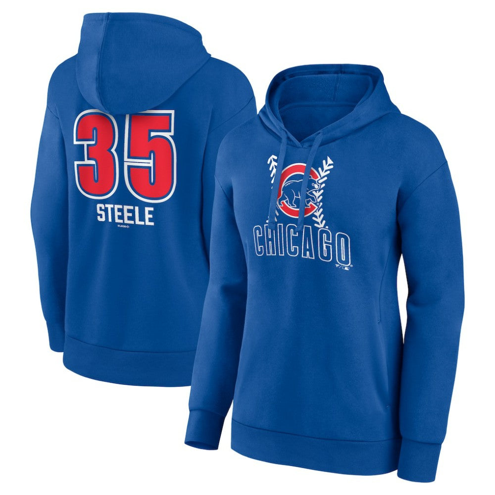 Justin Steele Chicago Cubs Women's Fastball Player Name & Number Pullover Hoodie Discount