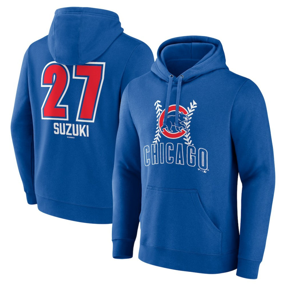 Seiya Suzuki Chicago Cubs Fastball Player Name & Number Pullover Hoodie for sale