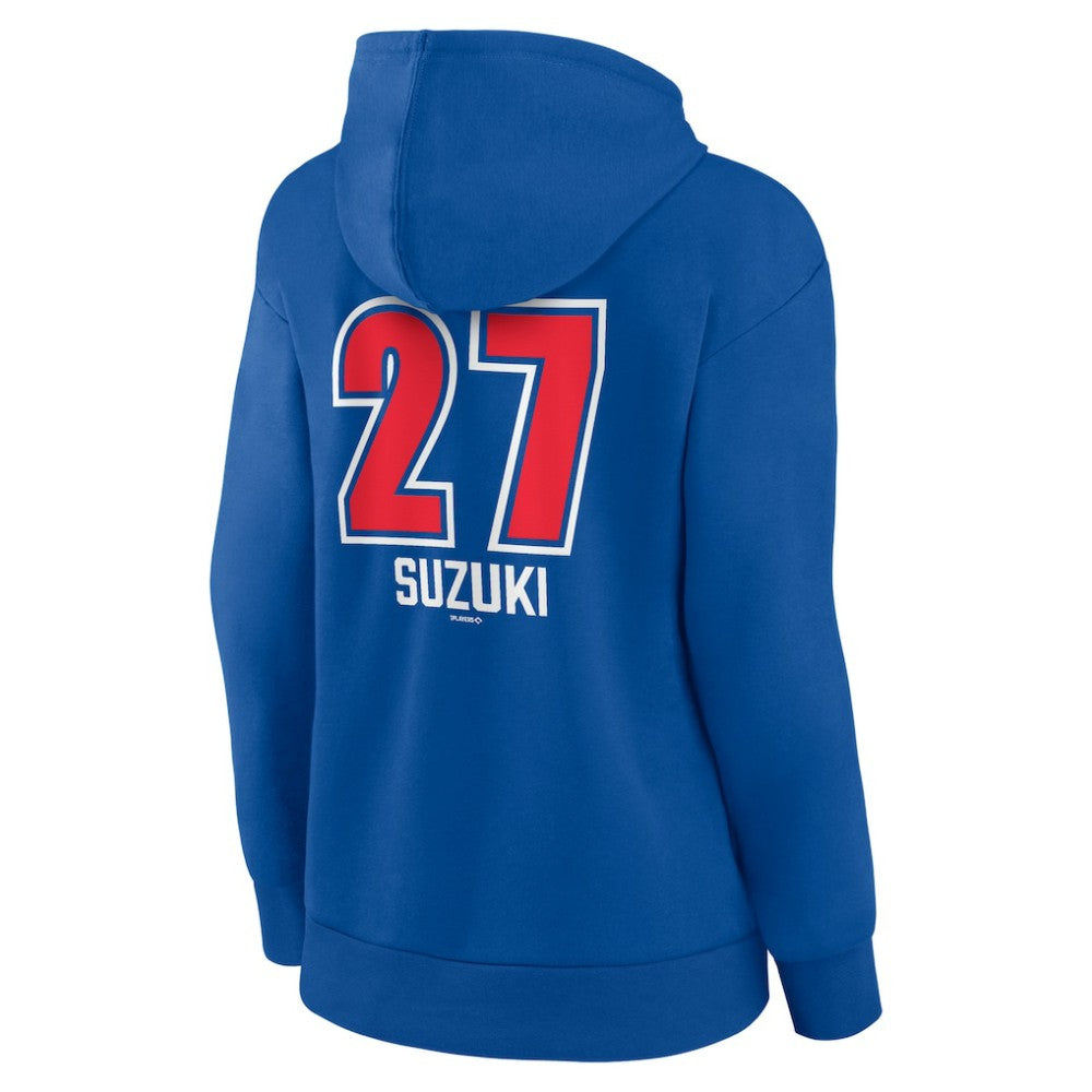 Seiya Suzuki Chicago Cubs Women's Fastball Player Name & Number Pullover Hoodie for sale