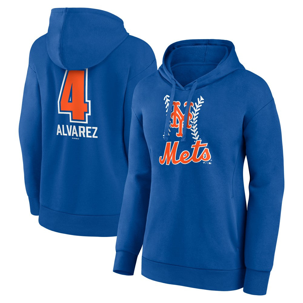 Francisco Alvarez New York Mets Women's Fastball Player Name & Number Pullover Hoodie Sale