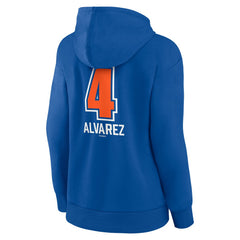 Francisco Alvarez New York Mets Women's Fastball Player Name & Number Pullover Hoodie Sale