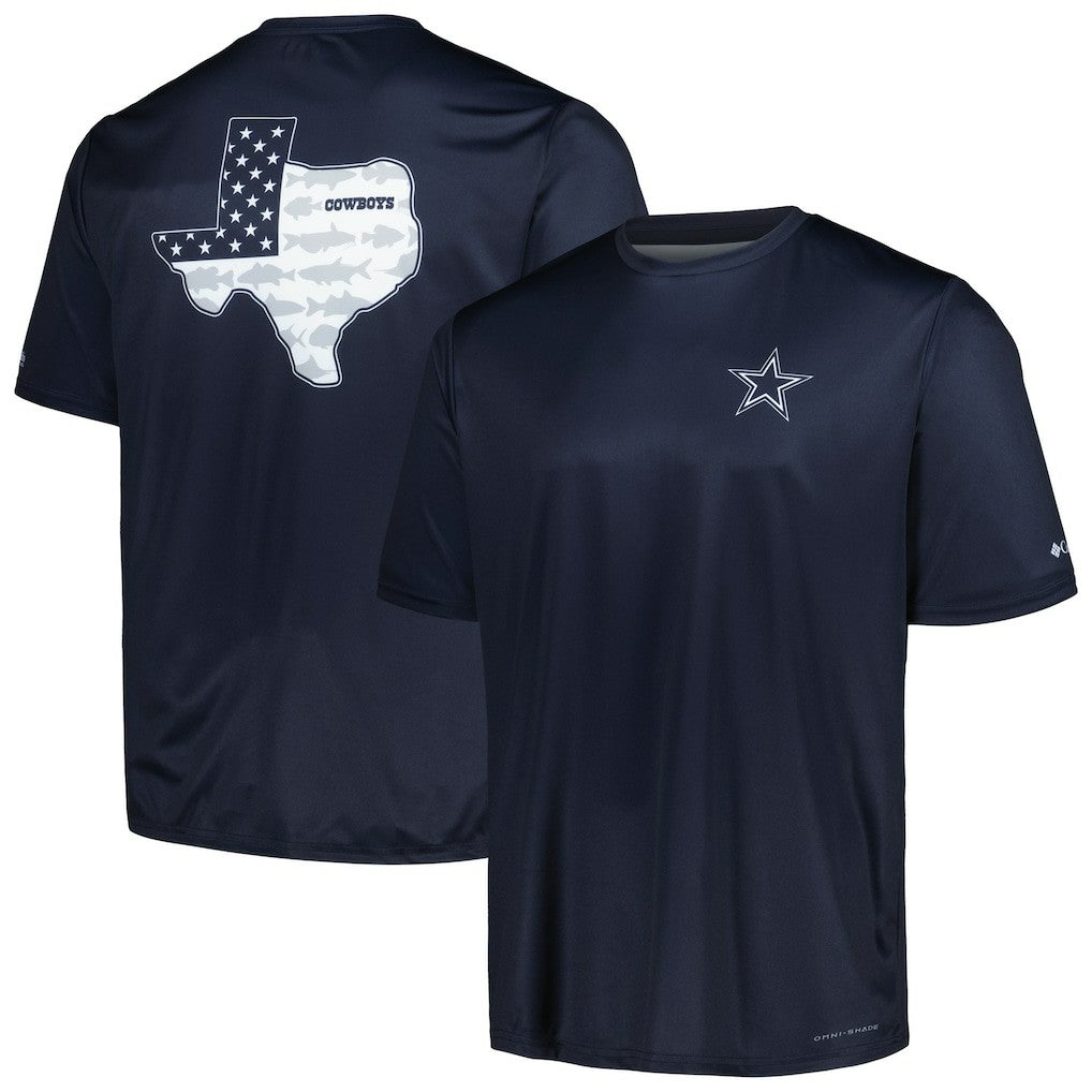 Dallas Cowboys Terminal Tackle Omni-Shade Texas T-Shirt - Navy - Columbia