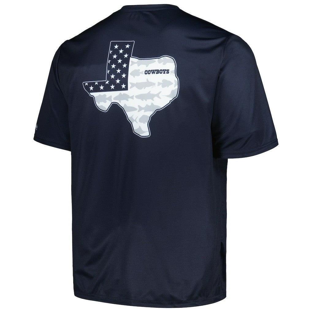 Dallas Cowboys Terminal Tackle Omni-Shade Texas T-Shirt - Navy - Columbia
