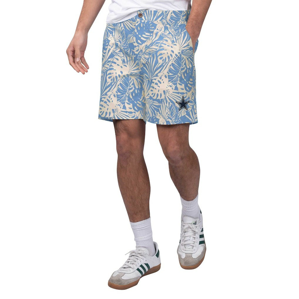 Dallas Cowboys Margaritaville Sand Washed Monstera Party Amphib Shorts - Blue - NFL