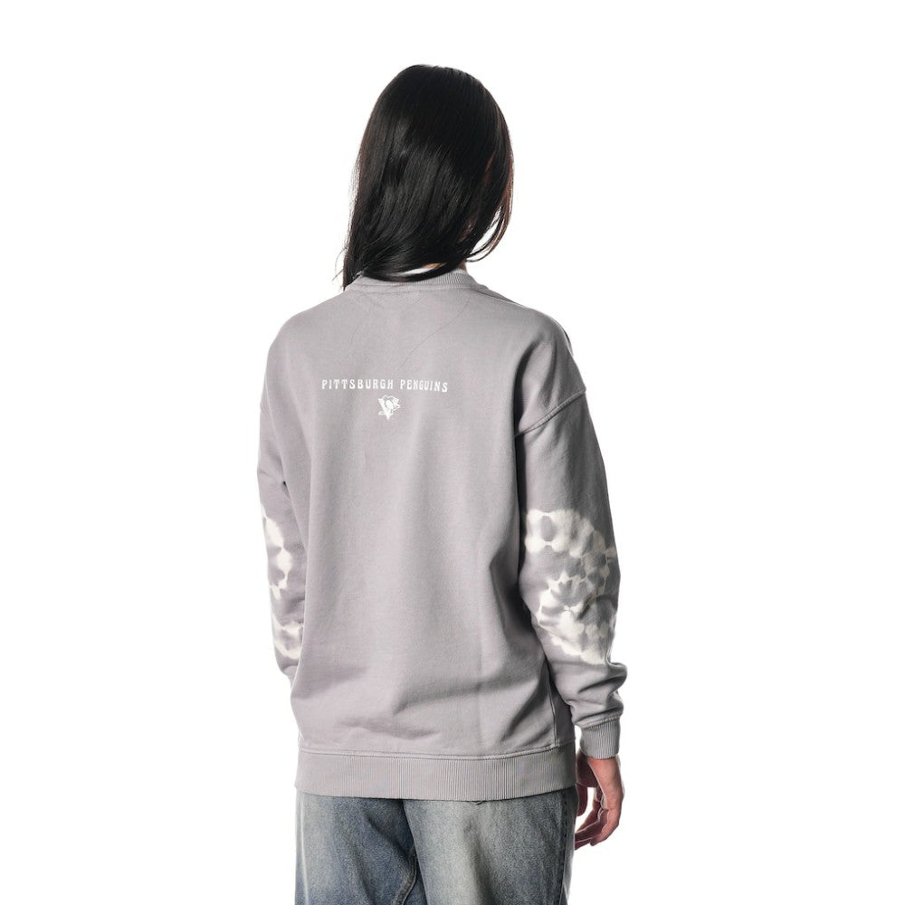 Pittsburgh Penguins The Wild Collective Unisex Tie-Dye Double Collar Pullover Sweatshirt - Gray | NHL sale