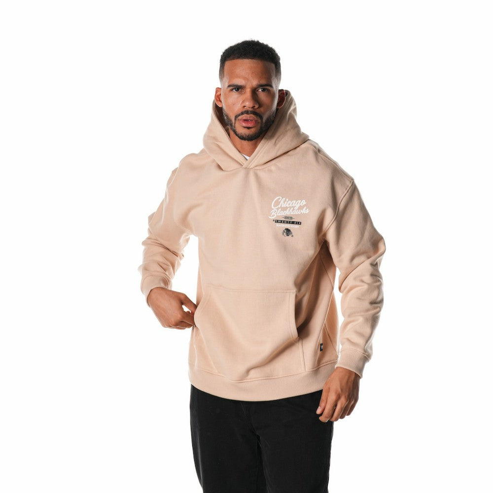 Chicago Blackhawks The Wild Collective Unisex Pullover Hoodie - Cream | NHL Lifestyle