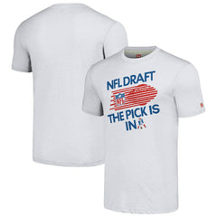 New England Patriots Homage Unisex 2024 Team Draft Tri-Blend T-Shirt - Heather Gray - NFL