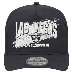 Las Vegas Raiders New Era Throwback Brush Golfer Snapback Hat - Black - NFL
