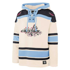 Washington Capitals '47 Cherry Blossom Lacer Pullover Hoodie - Cream | 47 brand discount