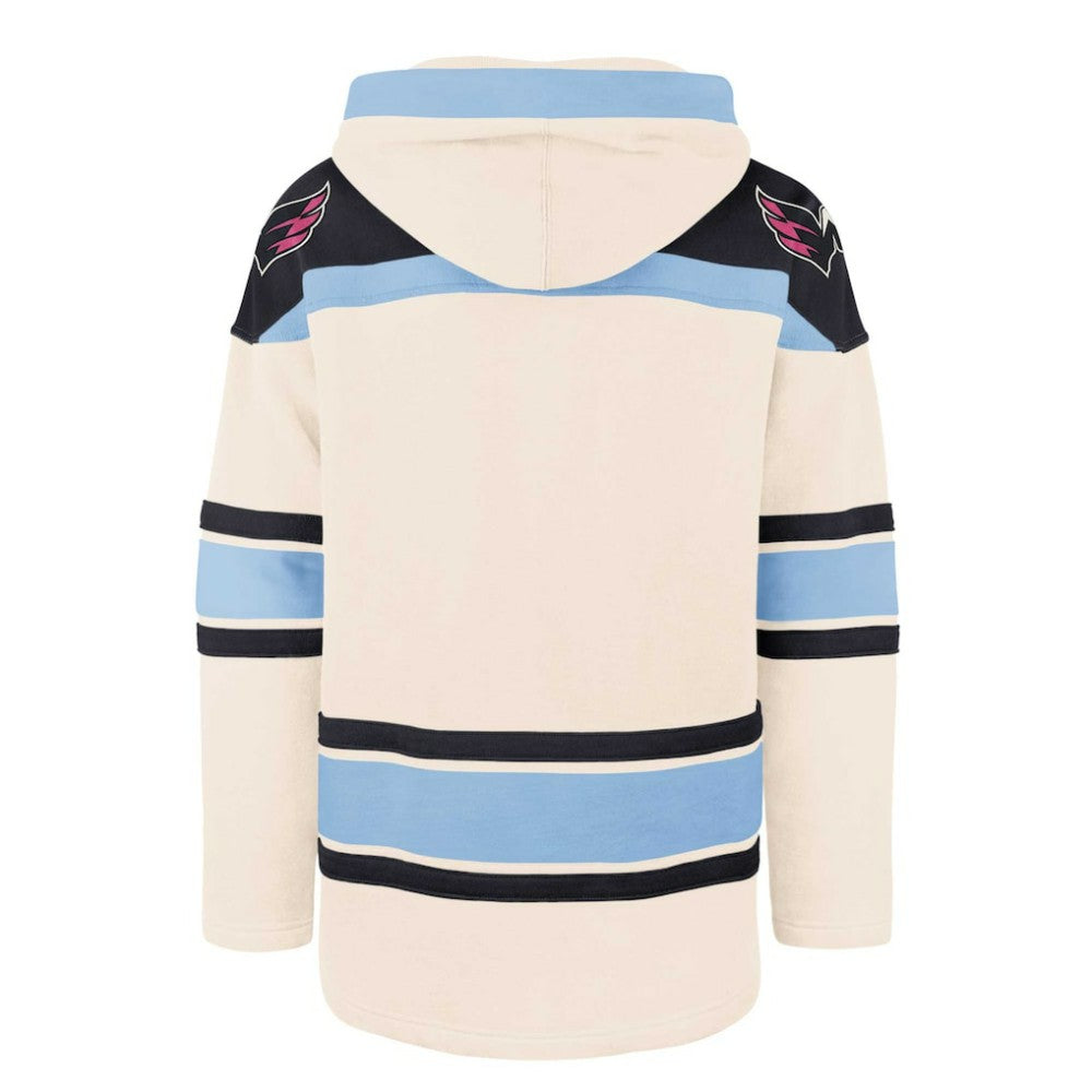 Washington Capitals '47 Cherry Blossom Lacer Pullover Hoodie - Cream | 47 brand discount