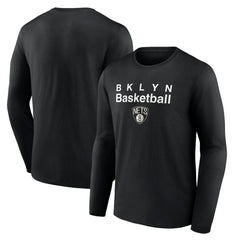 Brooklyn Nets Pick & Roll Coverage Long Sleeve T-Shirt Black