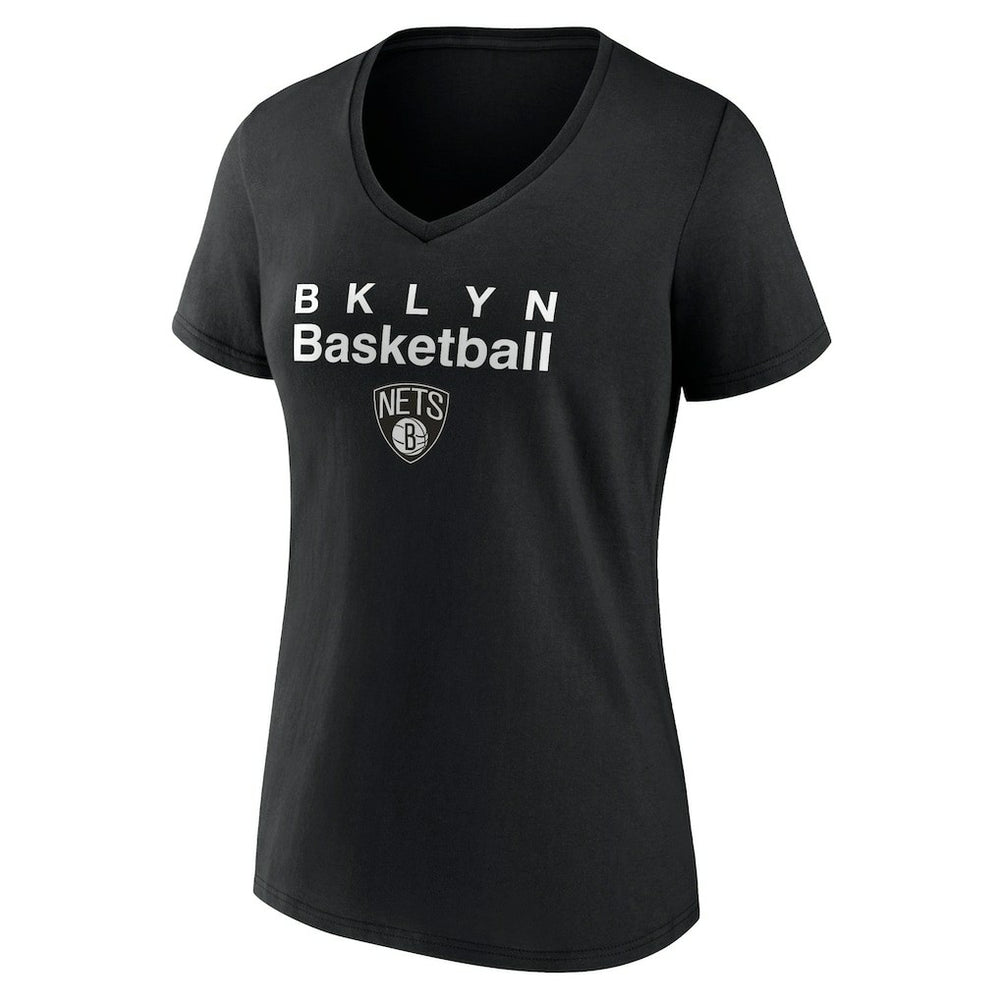 Brooklyn Nets Pick & Roll Coverage V-Neck T-Shirt Black