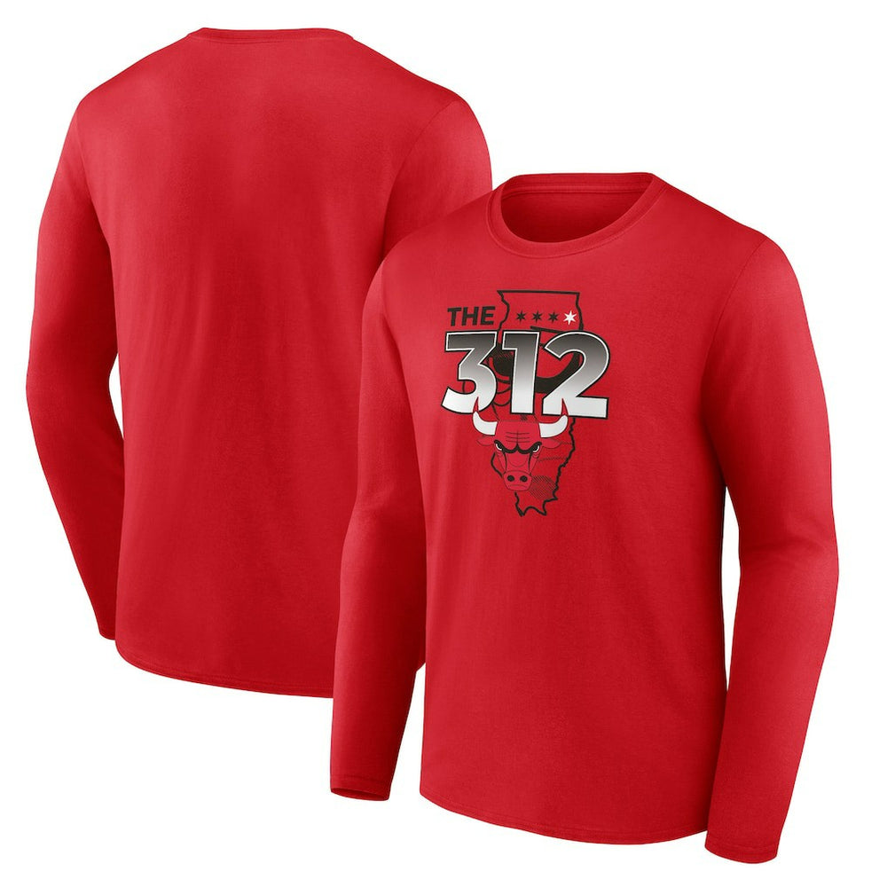 Chicago Bulls Pick & Roll Coverage Long Sleeve T-Shirt Red