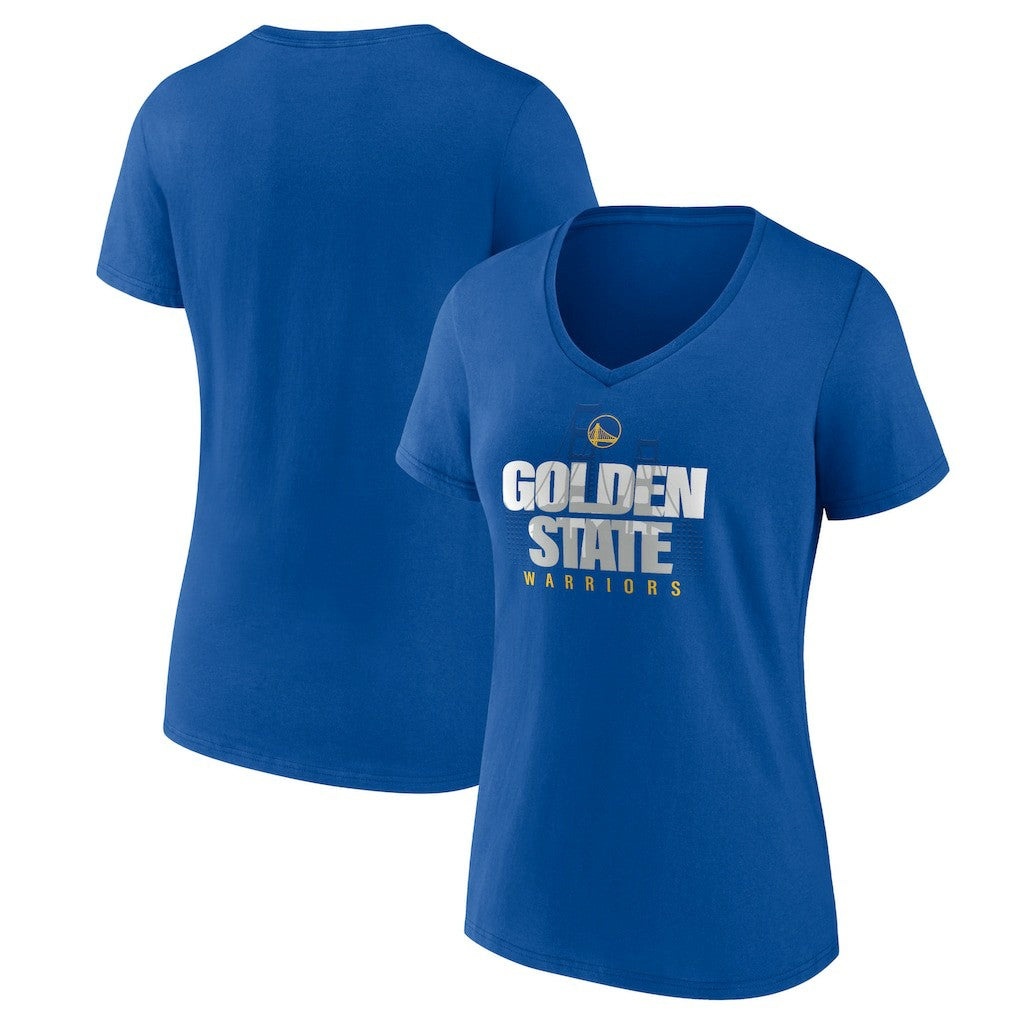 Golden State Warriors Pick & Roll Coverage V-Neck T-Shirt Royal