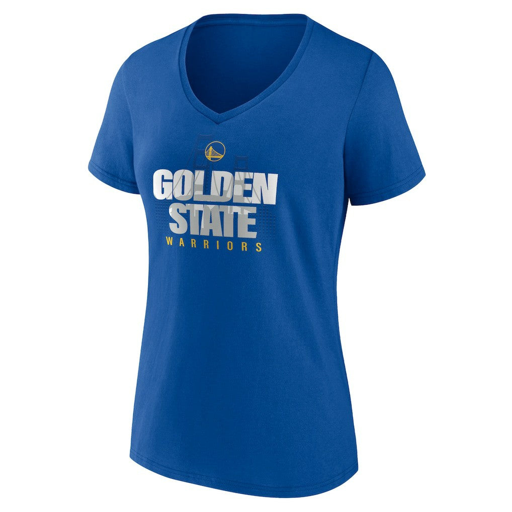 Golden State Warriors Pick & Roll Coverage V-Neck T-Shirt Royal