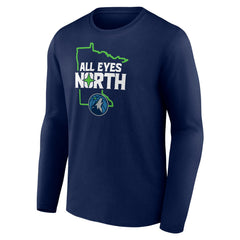 Minnesota Timberwolves Pick & Roll Coverage Long Sleeve T-Shirt Navy