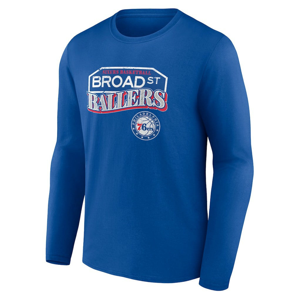 Philadelphia 76ers Pick & Roll Coverage Long Sleeve T-Shirt Royal