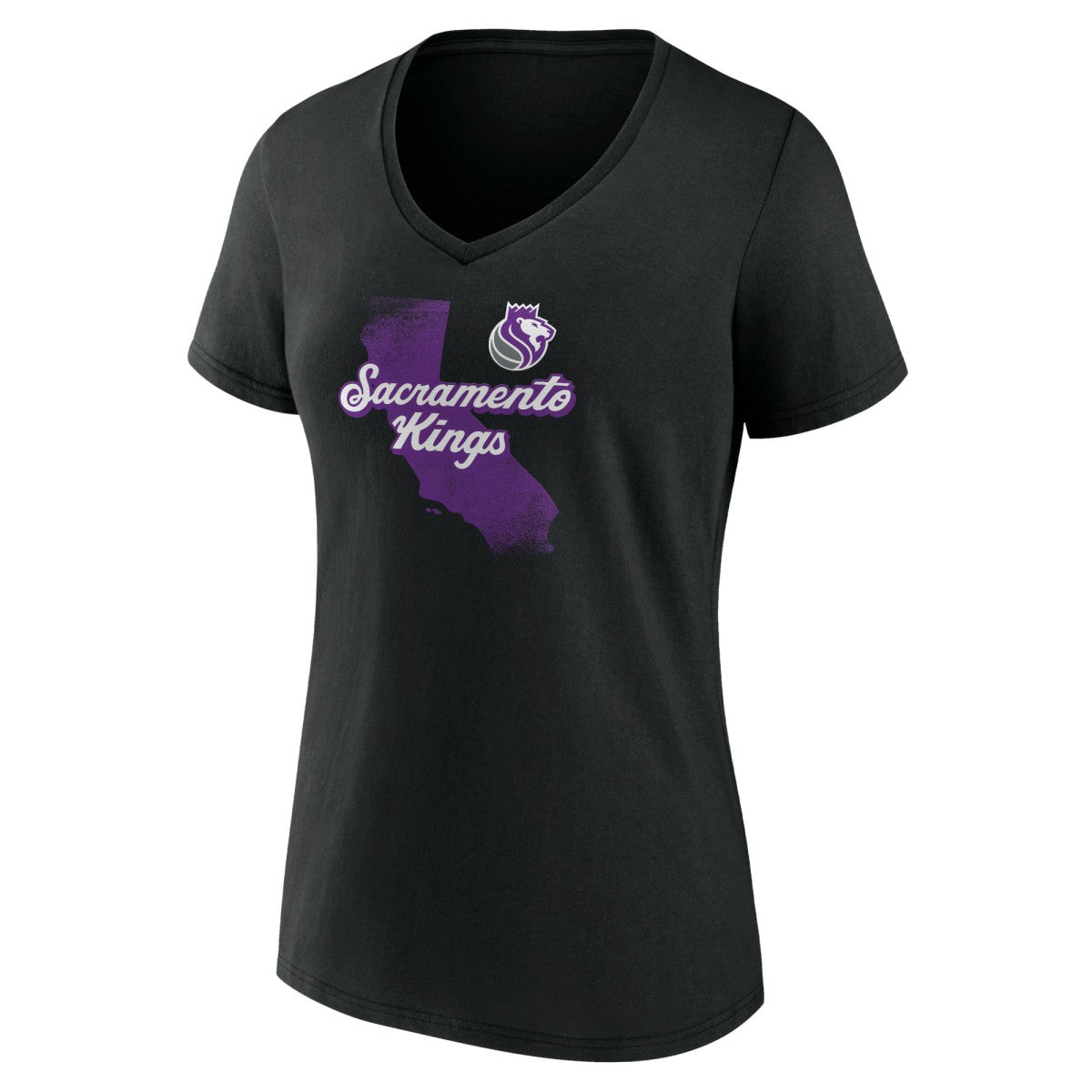 Sacramento Kings Pick & Roll Coverage V-Neck T-Shirt Black