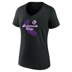 Sacramento Kings Pick & Roll Coverage V-Neck T-Shirt Black