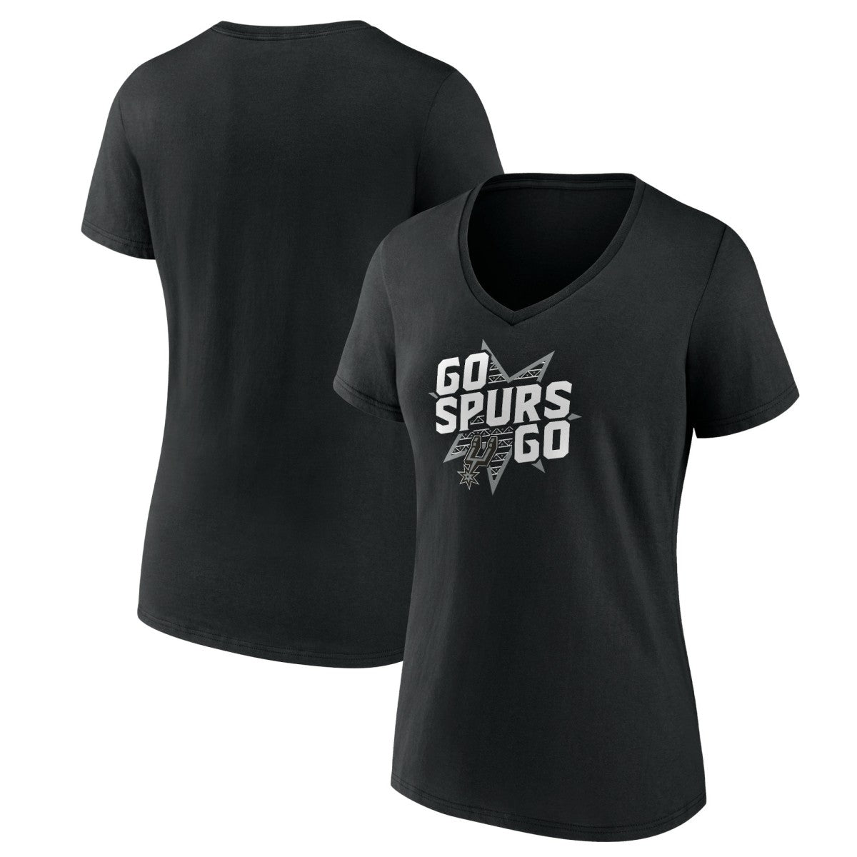 San Antonio Spurs Pick & Roll Coverage V-Neck T-Shirt Black
