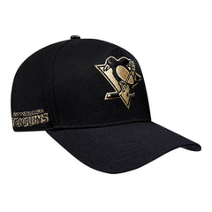 Pittsburgh Penguins Pro Standard Metallic Logo Pinch Front Adjustable Hat - Black | NHL discount