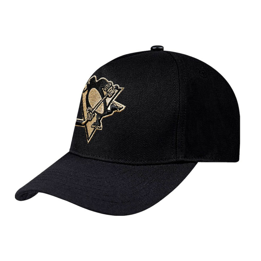Pittsburgh Penguins Pro Standard Metallic Logo Pinch Front Adjustable Hat - Black | NHL discount